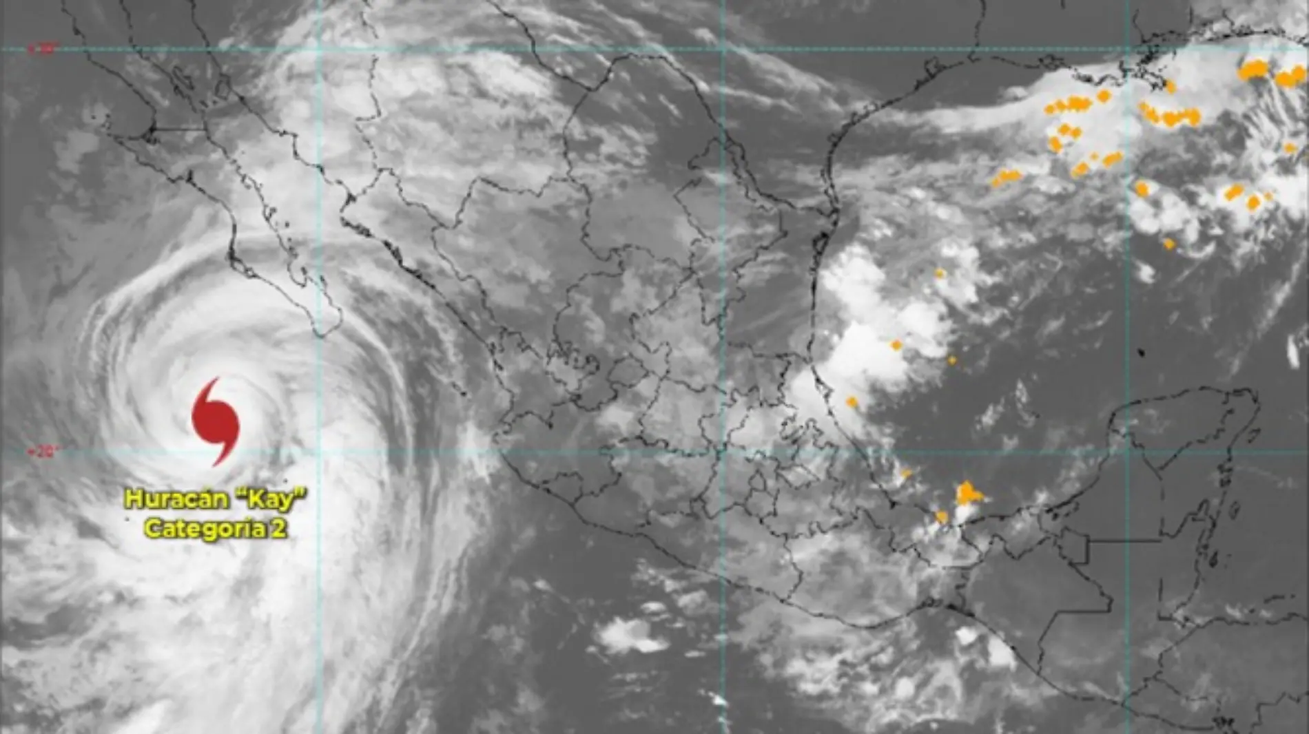 Tormentas electricas por el Huracán Kay